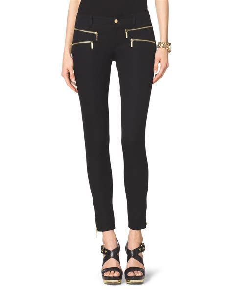 black high-waisted skinny jeans michael kors|Michael Kors women's tapered jeans.